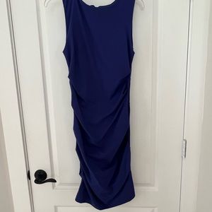 Classic Nicole Miller Ruched Dress - Size M (Blue)